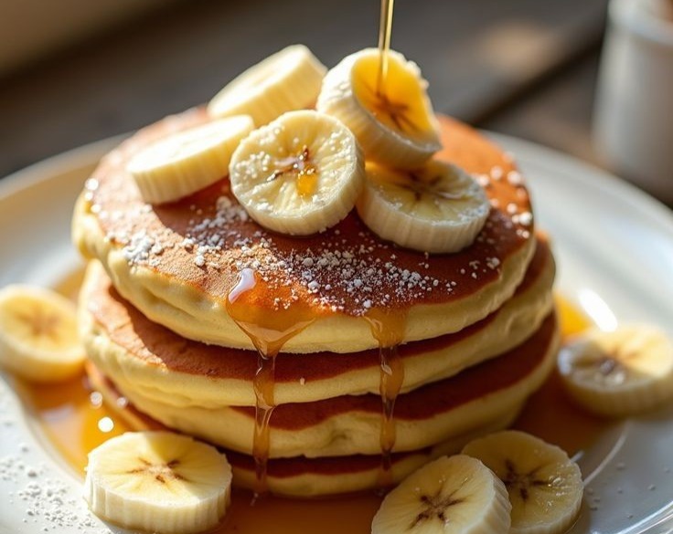 3 Ingredient Banana Pancakes A Couple Cooks top view