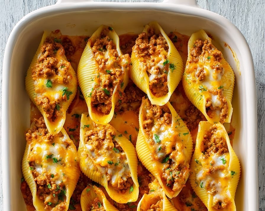 easy BEST Taco Pasta Italian Taco Pasta top view